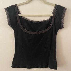 Brandy Melville off-the-shoulder lace top